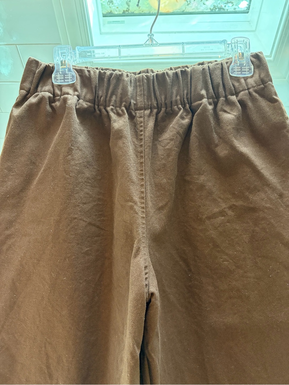 Elizabeth Suzann Umber Cotton Canvas Wide-Leg Pants L - Picture 2 of 7